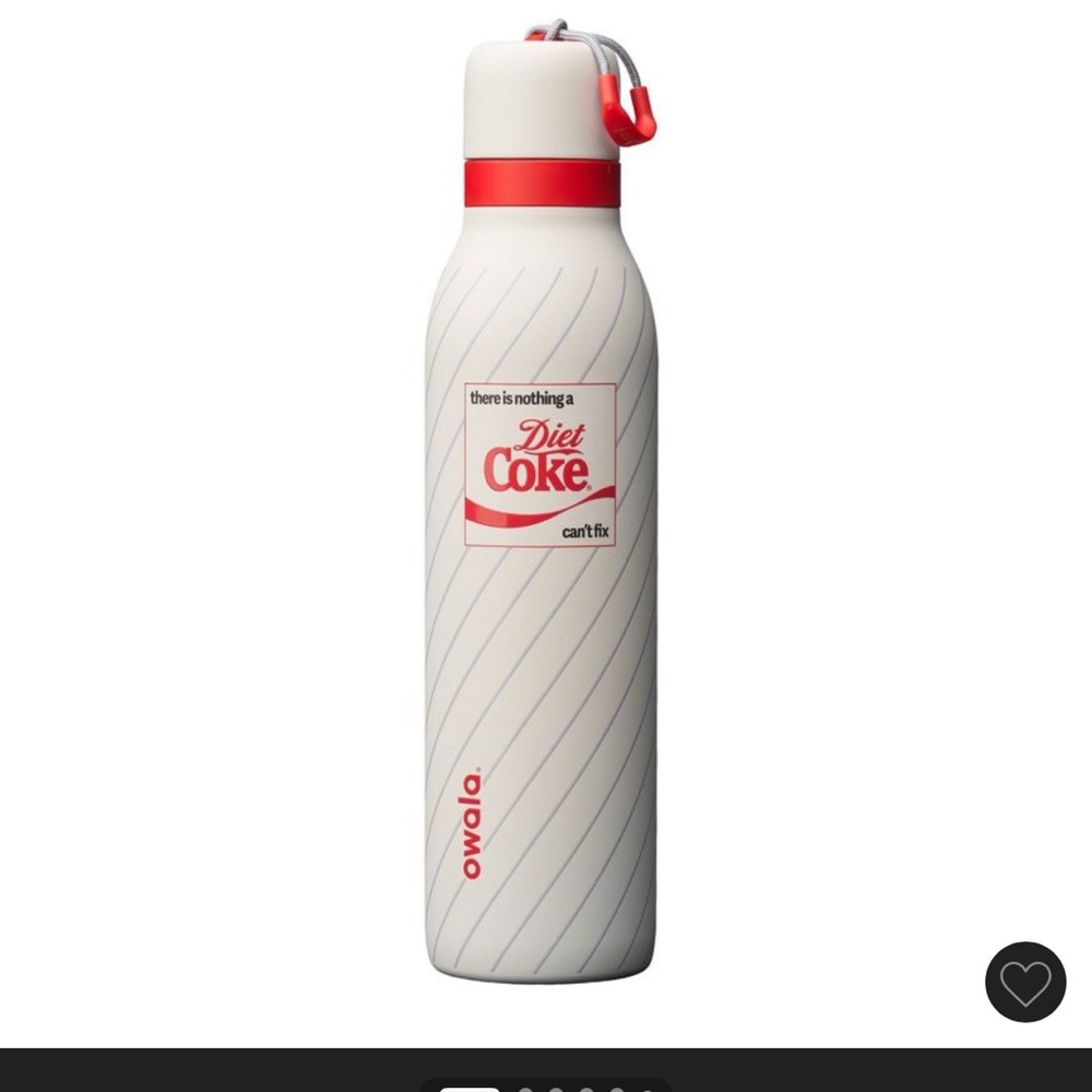 Owala White and Red Water Bottle